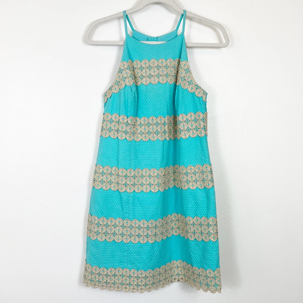 Lilly Pulitzer Annabelle Shift Dress Shorely Blue Size 0